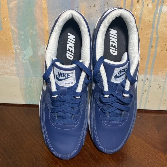 Nike ID Air Max 90 Custom 'SHIRL' Navy Blue White 931896-991